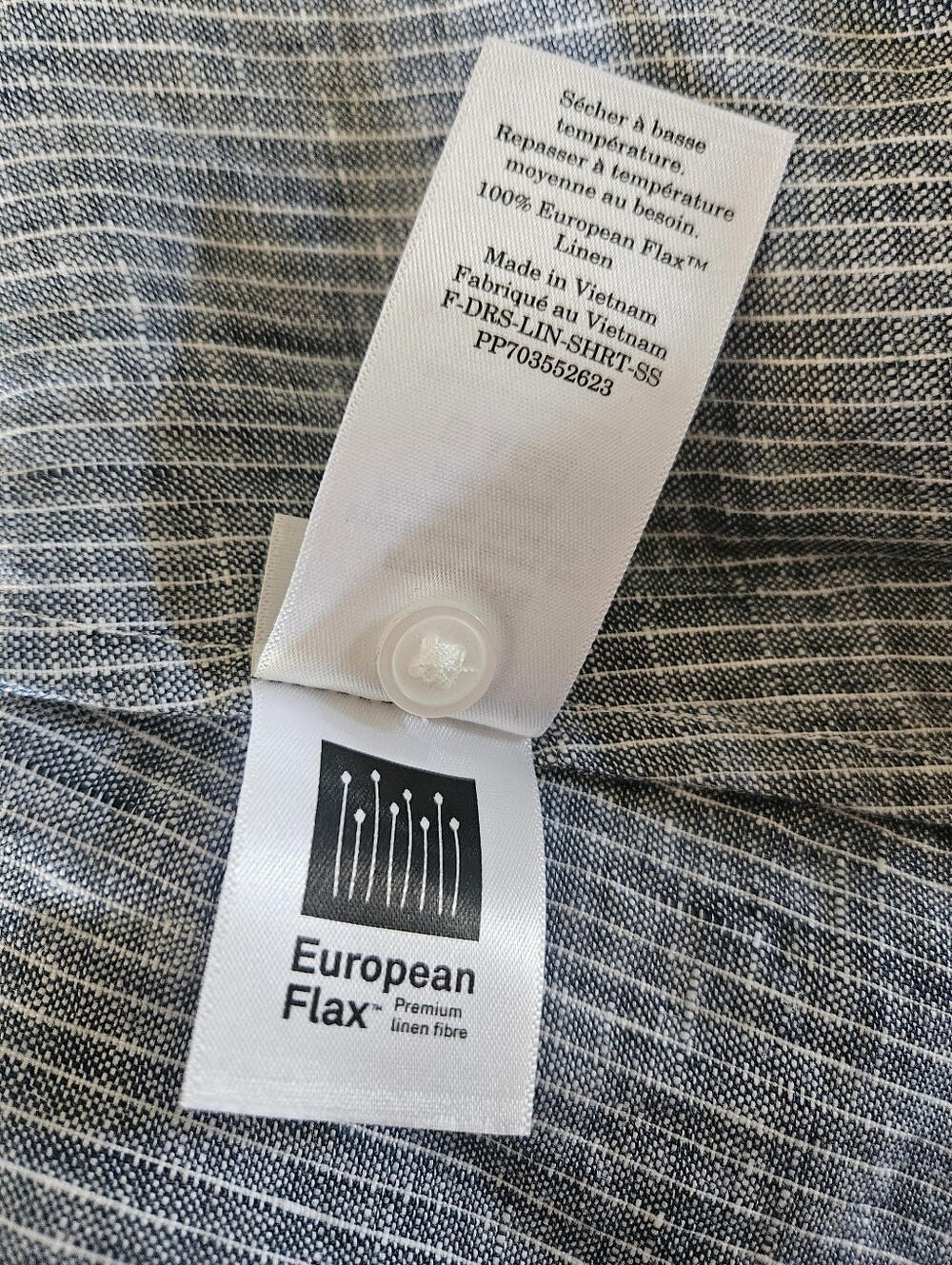 Everlane The Day Tripper Shirt Dress Linen in White/Blue Pinstripes L NEW - Picture 8 of 8